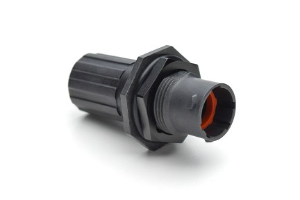 RTS710N6PHEC03  Receptacle, jam nut, 6 positions, size 10, pin contact, silicone rubber seal, endcap.  Comparable to PN #UTS7GN106P