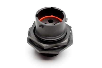 RTS714N4P03 Receptacle, jam nut, 4 positions, size 14, pin contact, silicone rubber seal