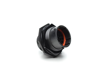 RTS716N19P03 Receptacle, jam nut, 19 positions, size 16, pin contact, silicone rubber seal
