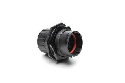 RTS716N19PHEC03 Jam Nut Receptacle, 19 positions, size 16, pin contact, silicone rubber seal, endcap
