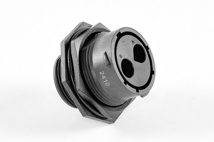 RTS718N2P03  Receptacle, Jam Nut, 2 Position, Male, Shell Size 18, with Silicone Seal
