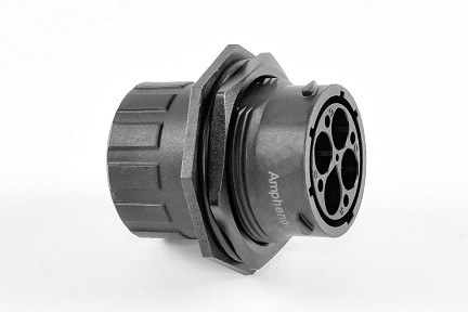 RTS718N4PHEC03  Receptacle, Jam Nut, 4 Position, Male, Shell Size 18, Silicone Seal, and End Cap with Individual Wire Sealing