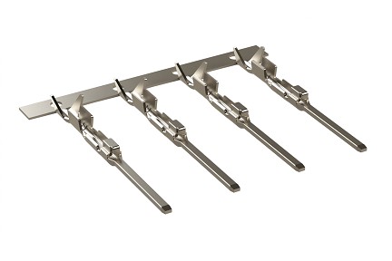 SC000571N  Size 1.0x0.64mm Stamped & Formed Pin Contact, Signal, Nickel Plating, 5A, Wire Range 20-22AWG