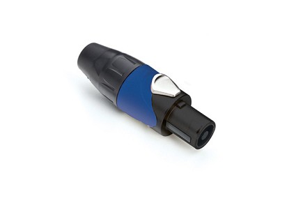 SP-4-FB  4 Pole Loudspeaker Cable Connectors, High Power Screw Contacts Included, Metal, Black Finish