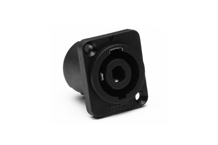 SP-4-MDA  4 Pole Loudspeaker Chassis Mount, 'D' Type Flange, Thru Holes, Solder Tabs 3/16