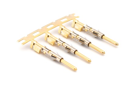 SP24M2F  Size 16 Pin Contact, Stamped, Gold Flash over Nickel, 13A, Wire Range .14-.25mm², 26-24 AWG, with 3 Tangs