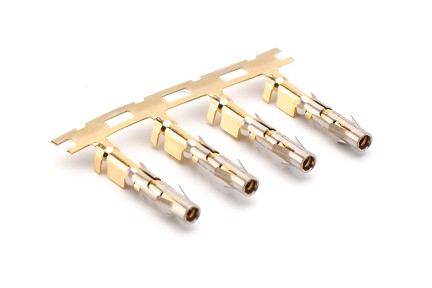 SS14M2F  Size 16 Socket Contact, Stamped, Gold Flash over Nickel, 13A, Wire Range 2.0-2.5mm², 16-14 AWG, with 3 Tangs