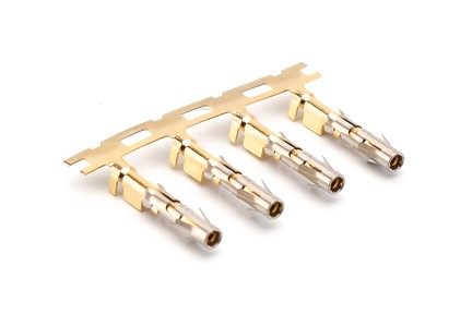 SS16M2F  Size 16 Socket Contact, Stamped, Gold Flash over Nickel, 13A, Wire Range.75-1.5mm², 18-16 AWG, with 3 Tangs