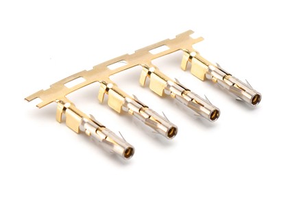 SS24M2F  Size 16 Socket Contact, Stamped, Gold Flash over Nickel, 13A, Wire Range .14-.25mm², 26-24 AWG, with 3 Tangs