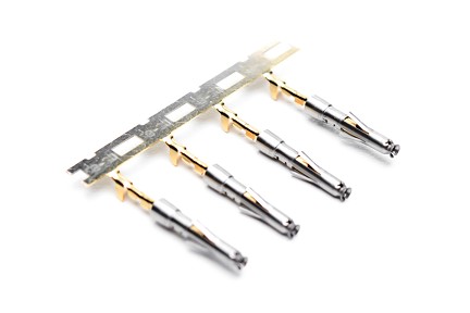 SS28W2F  Size 20 Stamped & Formed Socket Contact, Gold Flash Plating, Wire Range28-30AWG, 3 Tangs. 3,000 pcs. Reel