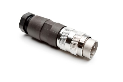 T 3300 002 - M16 Male straight cable connector with internal strain relief and metal locking ring. 4 contacts, silver plated, 6-8mm cable diameter  Contacts included. Comparable to PN# 09-0009-02-04, 99-2009-02-04
