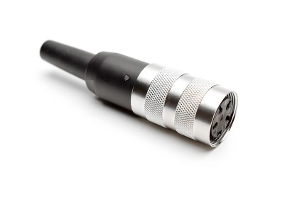T 3301 001 - M16 Female cable connector with internal strain relief and metal locking ring. 4 contacts, silver plated, 4-6mm cable diameter  Contacts included. Comparable to PN# 09-0010-00-04, 99-2010-00-04