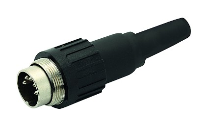 T 3360 130 - M16 Male connector with internal strain relief and metal locking ring  Contacts included.