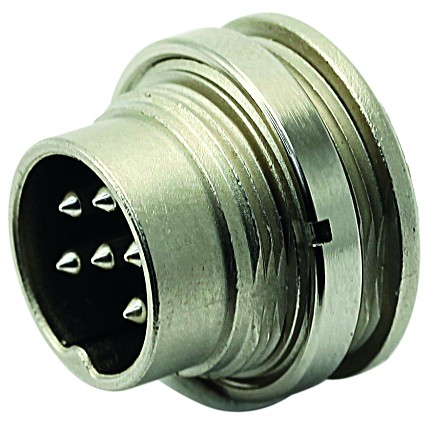 T 3362 150 - M16 Rear mounting male receptacle with ring nut. 5 contacts Contacts sold separately.