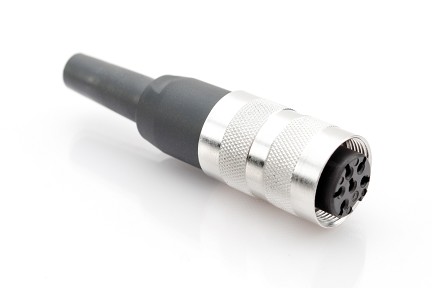 T 3401 001 - M16 Female straight cable connector with internal strain relief and metal locking ring. 6 contacts, silver plated, 4-6mm cable diameter  Contacts included. Comparable to PN# 09-0022-00-06, 99-2022-00-06