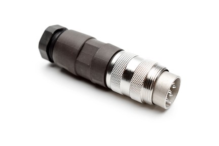 T 3475 002 - M16 Male straight cable connector with internal strain relief and metal locking ring. 7 contacts, silver plated, 6-8mm cable diameter  Contacts included. Comparable to PN# 99-2025-02-07, 09-0025-02-07