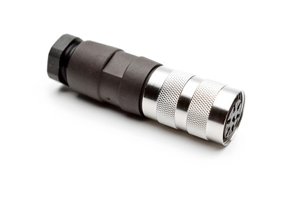 T 3476 002 - M16 Female straight cable connector with internal strain relief and metal locking ring. 7 contacts, silver plated, 6-8mm cable diameter  Contacts included. Comparable to PN# 99-2026-02-07, 09-0026-02-07
