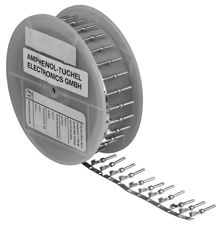 ZN0101600112 Stamped contacts on reel for hand crimping tools Pin style, standard version, gold plating