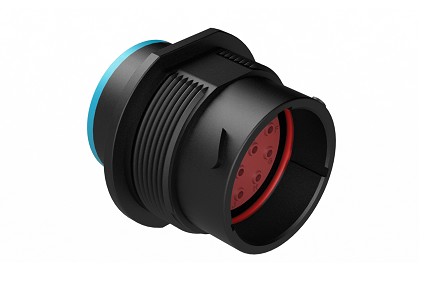 AHDP04-18-14PR-SRA  14 Position Receptacle, Pin, Shell Size 18, Reduced Diameter Seal (Blue), Smooth Ring Adapter. Comparable to PN# HDP24-18-14PE