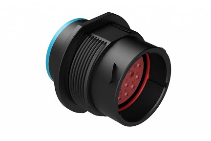AHDP04-18-20PR-SRA  20 Position Receptacle, Pin, Shell Size 18, Reduced Diameter Seal (Blue), Smooth Ring Adapter. Comparable to PN# HDP24-18-20PE