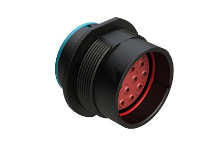 AHDP04-24-16PR-SRA  16 Position Plug, Pin, Shell Size 24, Reduced Diameter Seal (Blue), Smooth Ring Adapter, Dustcap Included. Comparable to PN# HDP24-24-16PE