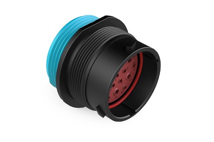 AHDP04-24-19PR-WTA  19 Position Receptacle, Pin, Shell Size 24, Reduced Diameter Seal (Blue), Wide Thread Adapter, includes dustcap. Comparable to PN# HDP24-24-19PE-L024