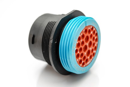 AHDP04-24-29PR-WTA  29 Position Receptacle, Pin, Shell Size 24, Reduced Diameter Seal (Blue), Wide Thread Adapter. Comparable to PN# HDP24-24-29PE-L024