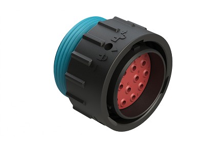 AHDP06-24-16PR-WTA  16 Position Plug, Pin, Shell Size 24, Reduced Diameter Seal (Blue), Wide Thread Adapter. Comparable to PN# HDP26-24-16PE-L024