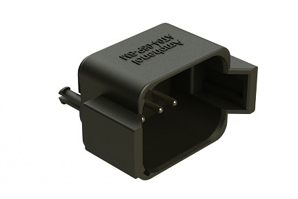 AT04-08PB-BM03 8 Position PCB Flangeless (Snap Fit) Board Mount Receptacle, Pin, Nickel Contact Plating, No Potting, Black