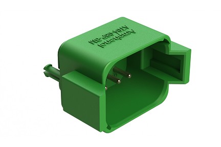 AT04-08PC-BM03 8 Position PCB Flangeless (Snap Fit) Board Mount Receptacle, Pin, Nickel Contact Plating, No Potting, Green
