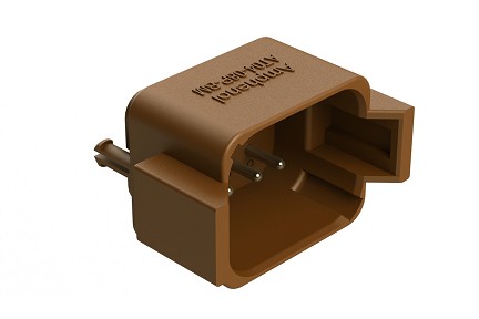 AT04-08PD-BM03 8 Position PCB Flangeless (Snap Fit) Board Mount Receptacle, Pin, Nickel Contact Plating, No Potting, Brown