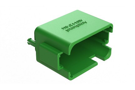 AT04-12PC-BM03 12 Position PCB Flangeless (Snap Fit) Board Mount Receptacle, Pin, Nickel Contact Plating, No Potting, Green. Comparable to PN# DTF15-12PC