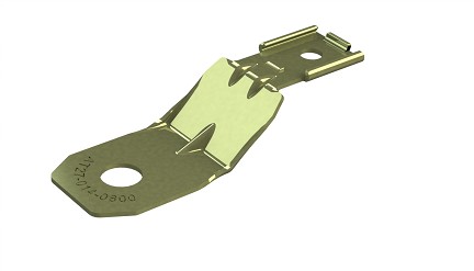 AT27-014-0800  Mounting clip for AT Series, 8 position connectors, steel, zinc plating, .323 [8.20 mm] dia. hole. Comparable to PN# 1027-014-0800