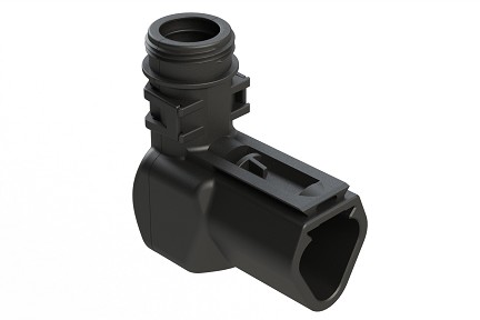 ATBS-234-0305  3 Position Backshell, 90°, fits AT04-3P* Receptacles, Black.  Comparable to PN# 1011-234-0305