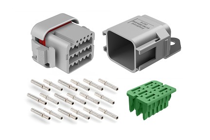ATV46-18PSA-BUSCKIT  18-way Complete Buss Kit, includes Receptacle and Plug, Contacts, Wedgelock, Key A