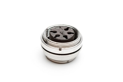C09111G0050002 Rear mounting female metal receptacle with O-ring seal and ring nut mount (hex nut available upon request). 5 contacts. Comparable to PN# 09-0116-780-05