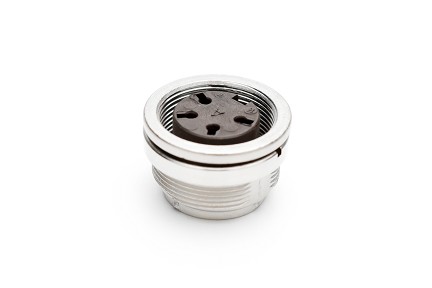 C091 11N004 000 2 - M16 Front mounting female metal receptacle with O-ring seal and ring nut mount. 4 contacts. Contacts sold separately. Comparable to PN# 09-0112-700-04