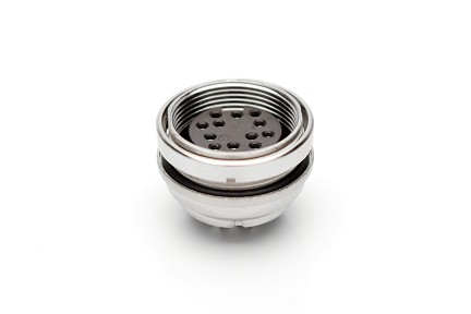 C091 31G012 100 2 - M16 Rear mounting female metal receptacle with O-ring seal and ring nut mount.  12 contacts, silver plated.  Contacts included.