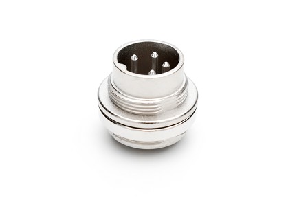 C091 31W004 100 2 - M16  Front mounting male metal receptacle with o-ring seal and ring nut mount  Contacts included. Comparable to PN# 09-0111-00-04