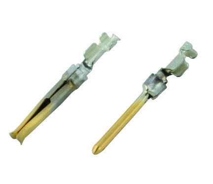 HN01 015 0046 1 - 1.5mm pin contact, silver plated, wire gauge 0.34-0.50mm². Stamped contacts on reel. 2000 pcs
