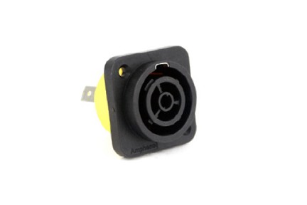 HPT-3-FDW  Female/Outlet Panel Mount without terminal divider. Comparable to PNs# NAC3FPX-WOT-TOP, #HBLFP