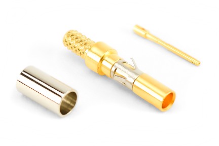 MIM-K2.5Y  RG316/U Contact, Coax, Socket (Requires coax alignment collar to install contacts in connector), 1A