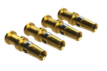 MS10A23F-10  3.6mm (10mm²) Socket Contact, Gold Flash, Machined, 45A, Wire Range 8AWG