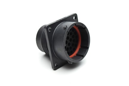 RTS018N32P03 Receptacle, square flange, 32 positions, size 18, pin contact, silicone rubber seal.  Comparable to PN #UTS01832P