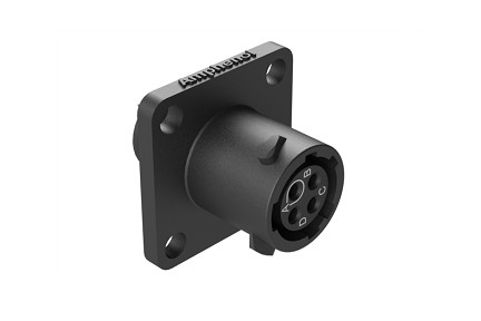 RTS08N4S  Receptacle, square flange, 4 positions, size 8, socket contact, NBR Seal, contacts pre-loaded.  Comparable to PN #UTS08E4S