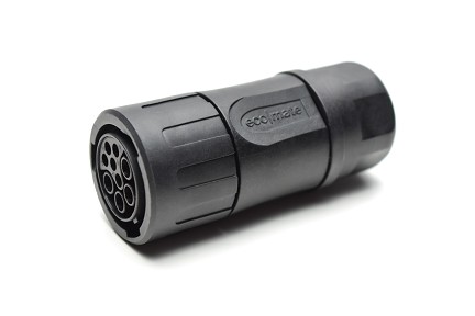 RTS6BS16N09S03 Straight plug with cord grip, 9 (4+5) positions, size 16, socket contact, silicone rubber seal