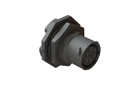 RTS710ND6S03  Receptacle, Jam Nut, PC Tail, 6 Position, Female, Shell Size 10, with Silicone Seal.  Comparable to PN# UTS710D6S