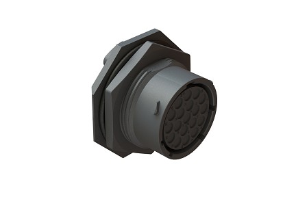 RTS716ND19S03  Receptacle, Jam Nut, PC Tail, 19 Position, Female, Shell Size 16, with Silicone Seal.  Comparable to PN# UTS716D19S