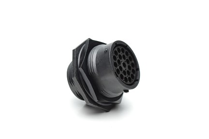 RTS718N23S03 Receptacle, jam nut, 23 positions, size 18, socket contact, silicone rubber seal.  Comparable to PN #UTS71823S