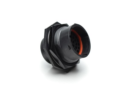 RTS718N32P03 Receptacle, jam nut, 32 positions, size 18, pin contact, silicone rubber seal.  Comparable to PN #UTS71832P